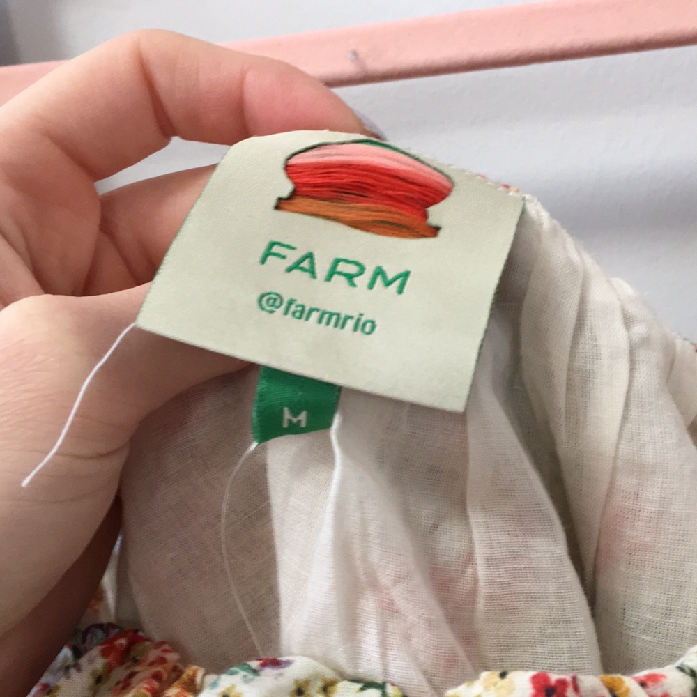 NWT Farm Rio Women's Floral Embroidered Blouse Square Neck Size M Multicolor - Picture 8 of 10